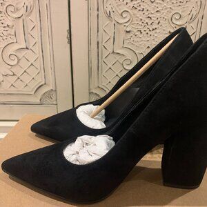 NWT STEVE MADDEN BLACK SUEDE PUMPS sz 6 EU 36.5 Style: ZYLER